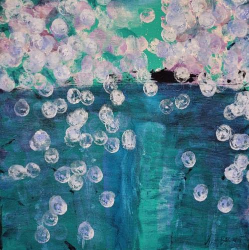 Vian Borchert "Moonlight Blossoms" Acrylic on canvas (2024)