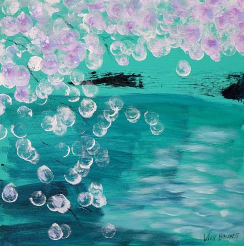 Vian Borchert "Midnight Blooms" Acrylic on canvas (2024)